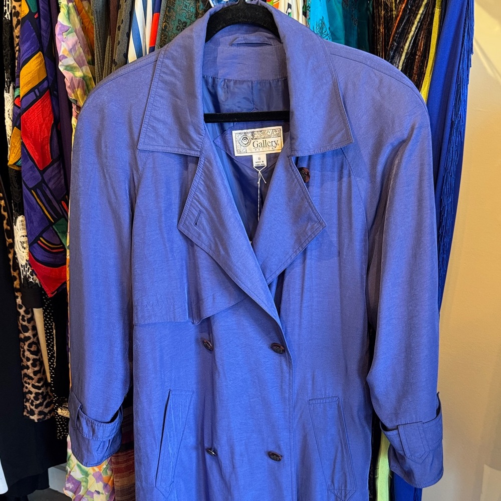 Vintage Gallery Purple Trench Coat - Picture 3 of 7